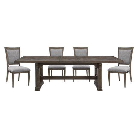 Sedley Walnut/Rustic Black Return Desk from Homelegance - Luna Furniture