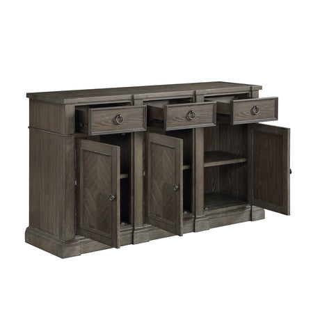 Sarasota Driftwood Brown Server with 3 Door from Homelegance - Luna Furniture