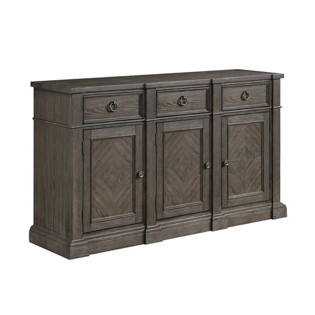 Sarasota Driftwood Brown Server with 3 Door from Homelegance - Luna Furniture