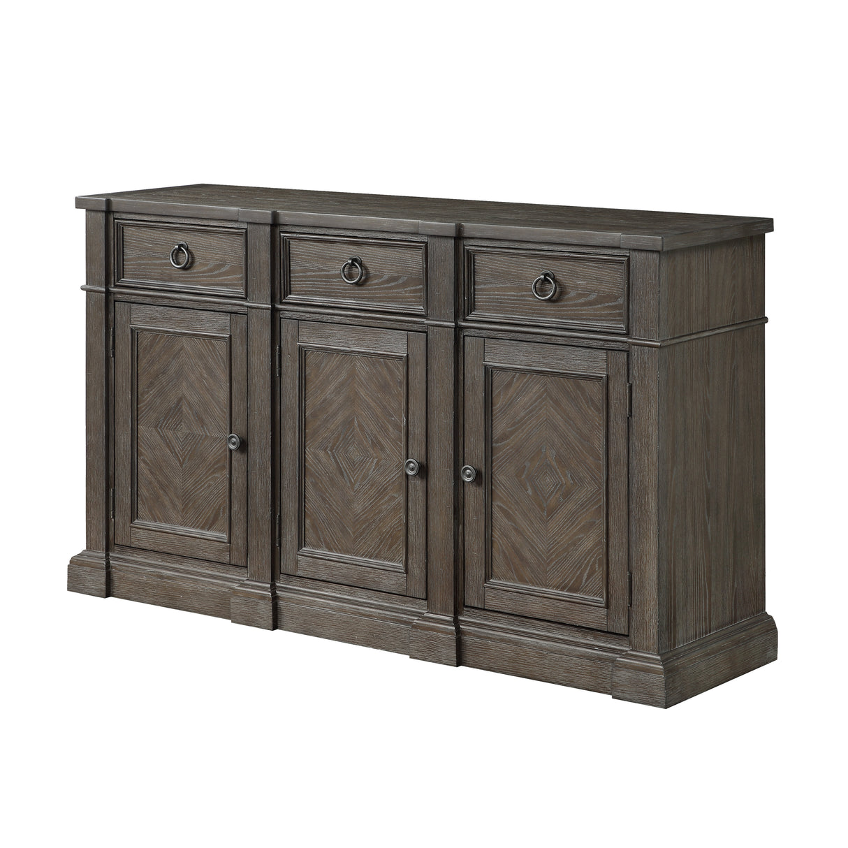 Sarasota Driftwood Brown Server with 3 Door from Homelegance - Luna Furniture