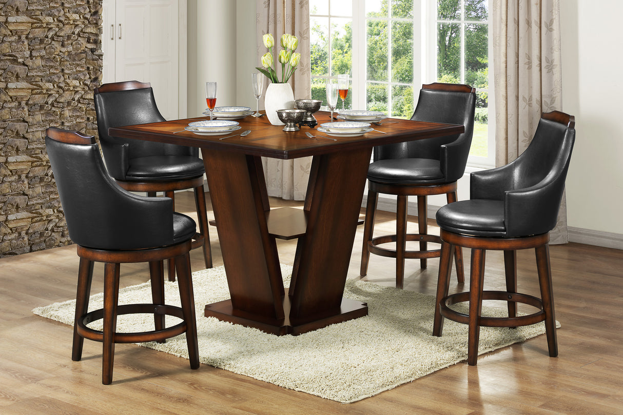 Bayshore Brown Swivel Counter Height Chair, Set of 2 from Homelegance - Luna Furniture