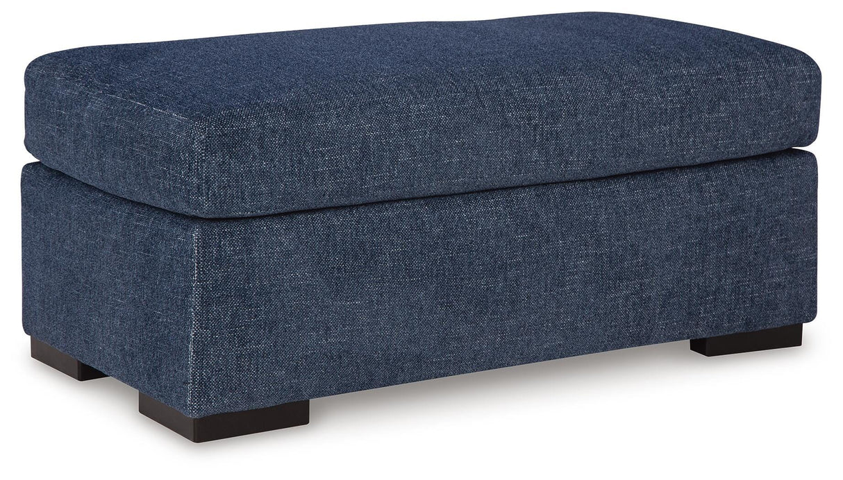 Evansley Chair and Ottoman in Navy from Ashley - Luna Furniture