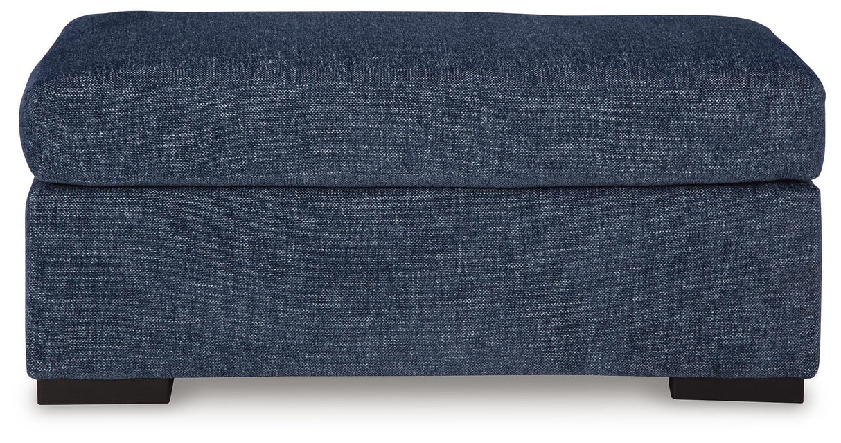 Evansley Chair and Ottoman in Navy from Ashley - Luna Furniture