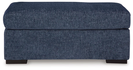 Evansley Chair and Ottoman in Navy from Ashley - Luna Furniture