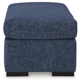 Evansley Chair and Ottoman in Navy from Ashley - Luna Furniture