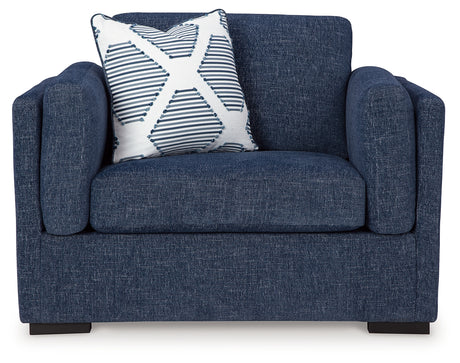 Evansley Sofa, Loveseat, Chair and Ottoman in Navy from Ashley Furniture - Luna Furniture