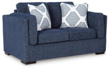 Evansley Sofa, Loveseat, Chair and Ottoman in Navy from Ashley Furniture - Luna Furniture