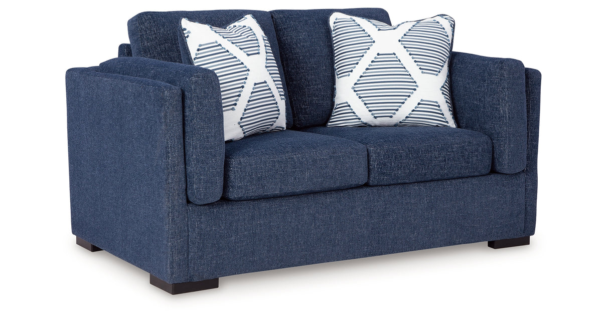 Evansley Navy Loveseat from Ashley Furniture - Luna Furniture