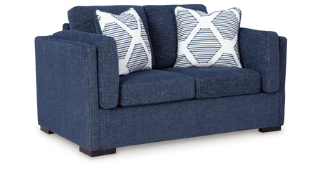Evansley Navy Loveseat from Ashley Furniture - Luna Furniture