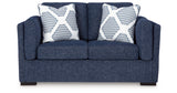 Evansley Navy Loveseat from Ashley Furniture - Luna Furniture