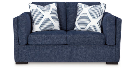 Evansley Navy Loveseat from Ashley Furniture - Luna Furniture