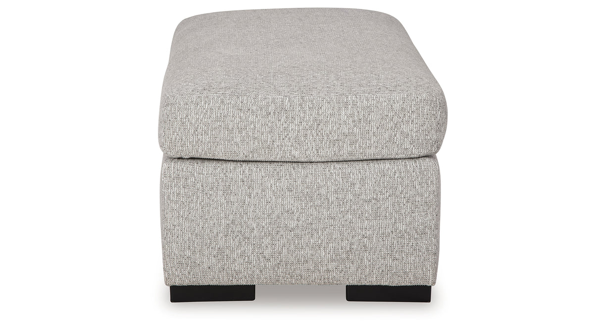 Evansley Pewter Ottoman from Ashley - Luna Furniture