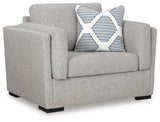 Evansley Pewter Sofa, Loveseat, Chair and Ottoman from Ashley - Luna Furniture