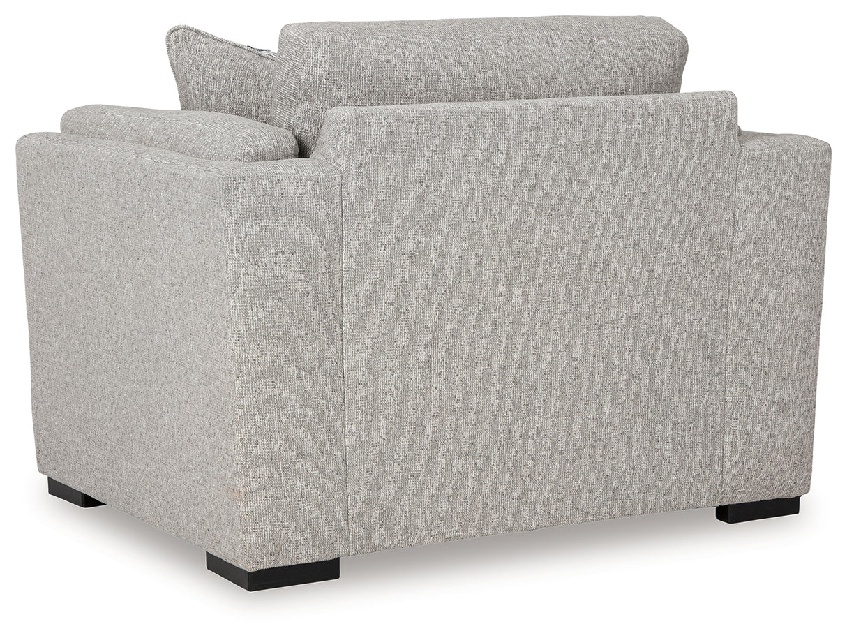 Evansley Pewter Sofa, Loveseat, Chair and Ottoman from Ashley - Luna Furniture