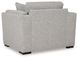Evansley Pewter Sofa, Loveseat, Chair and Ottoman from Ashley - Luna Furniture