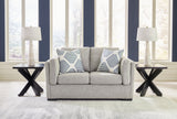 Evansley Pewter Sofa, Loveseat, Chair and Ottoman from Ashley - Luna Furniture