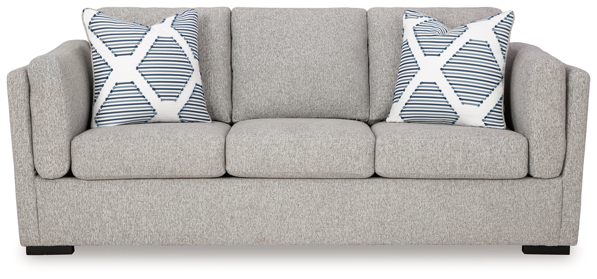 Evansley Pewter Sofa, Loveseat, Chair and Ottoman from Ashley - Luna Furniture