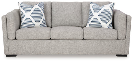 Evansley Pewter Sofa, Loveseat, Chair and Ottoman from Ashley - Luna Furniture