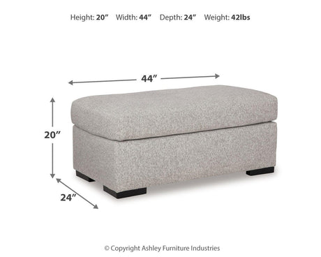 Evansley Pewter Chair and Ottoman from Ashley - Luna Furniture