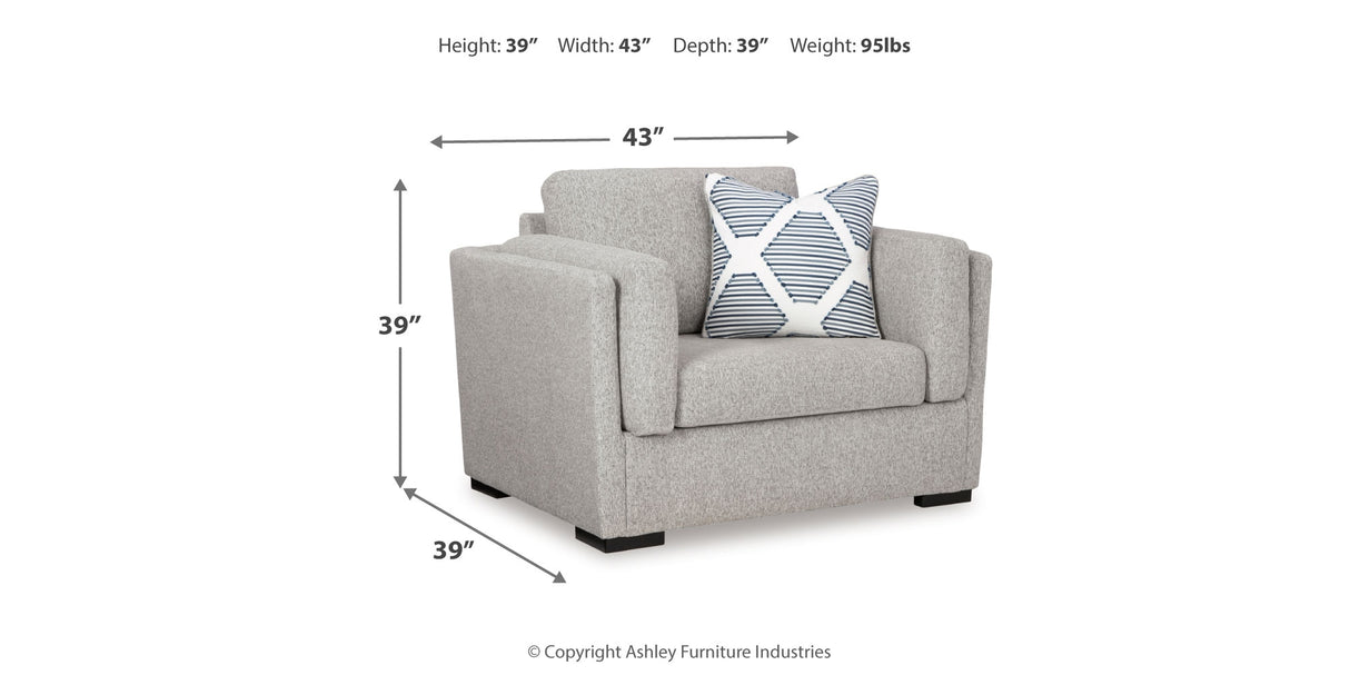 Evansley Sofa, Loveseat, Chair and Ottoman in Pewter from Ashley Furniture - Luna Furniture