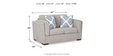Evansley Pewter Sofa, Loveseat, Chair and Ottoman from Ashley - Luna Furniture