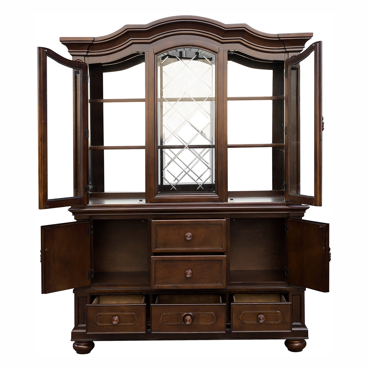 Lordsburg Brown Chery Buffet & Hutch from Homelegance - Luna Furniture