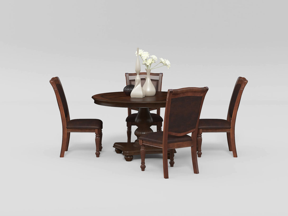 Lordsburg Brown Chery Round Dining Table from Homelegance - Luna Furniture