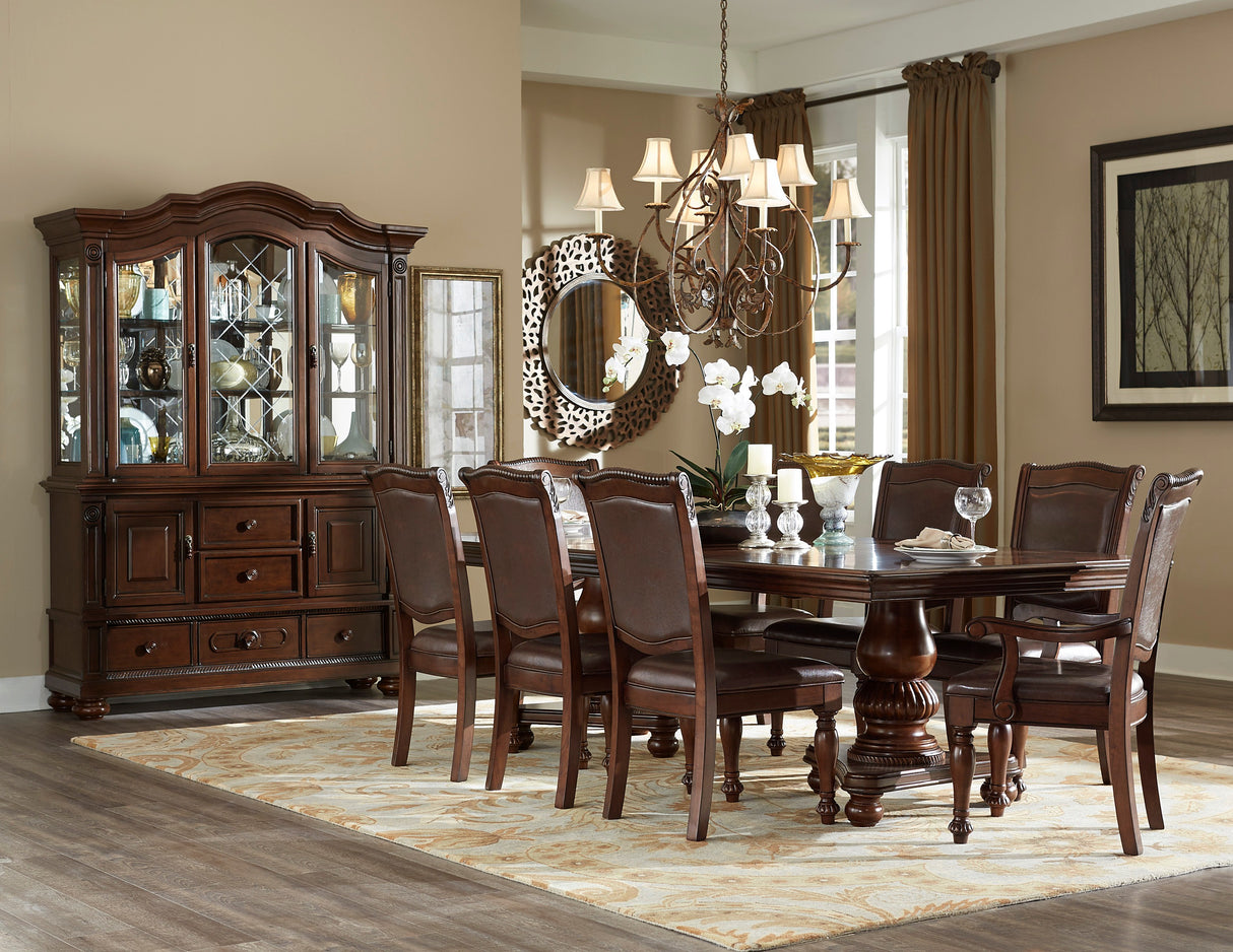 Lordsburg Brown Chery 5-Piece 54" Round Dining Set from Homelegance - Luna Furniture