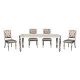 Orsina Silver Mirrored 5-Piece 96" Extendable Dining Set from Homelegance - Luna Furniture