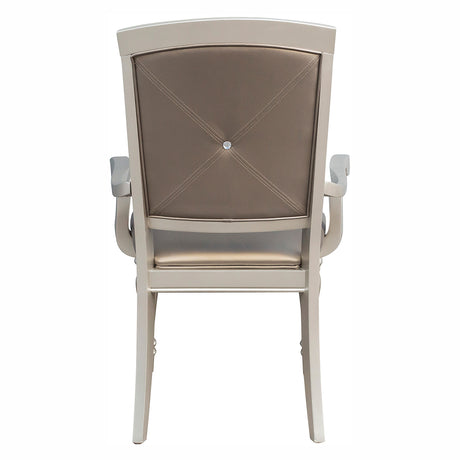 Orsina Silver Mirrored 7-Piece 96" Extendable Dining Set from Homelegance - Luna Furniture