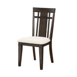 Makah Dark Brown/Beige Side Chair, Set of 2 from Homelegance - Luna Furniture