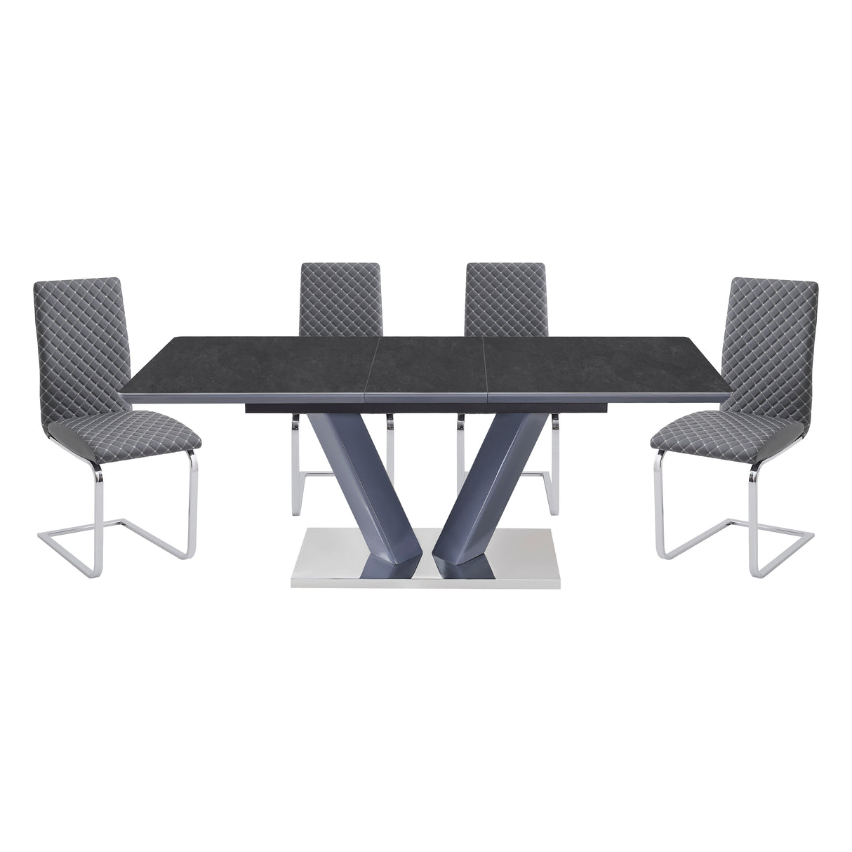 Yannis Black Sintered Stone Dining Room Table