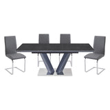 Yannis Black Sintered Stone Dining Room Table