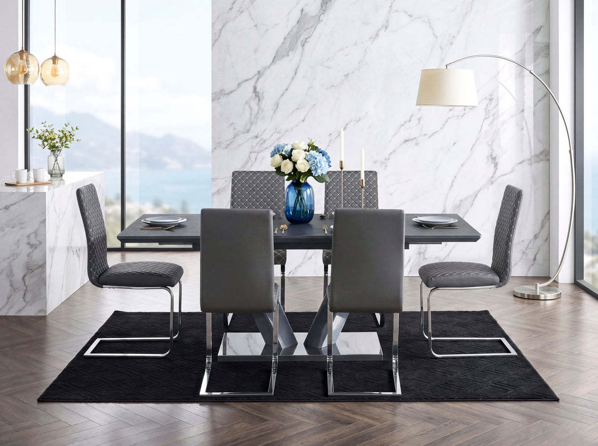 Yannis Black/Gray Contemporary Dining Room Set from Homelegance - Luna Furniture