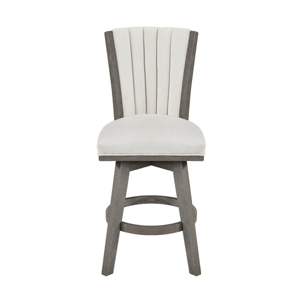 Corvallis Beige Swivel Counter Height Chair, Set of 2