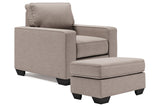 Greaves Stone Chair and Ottoman from Ashley - Luna Furniture