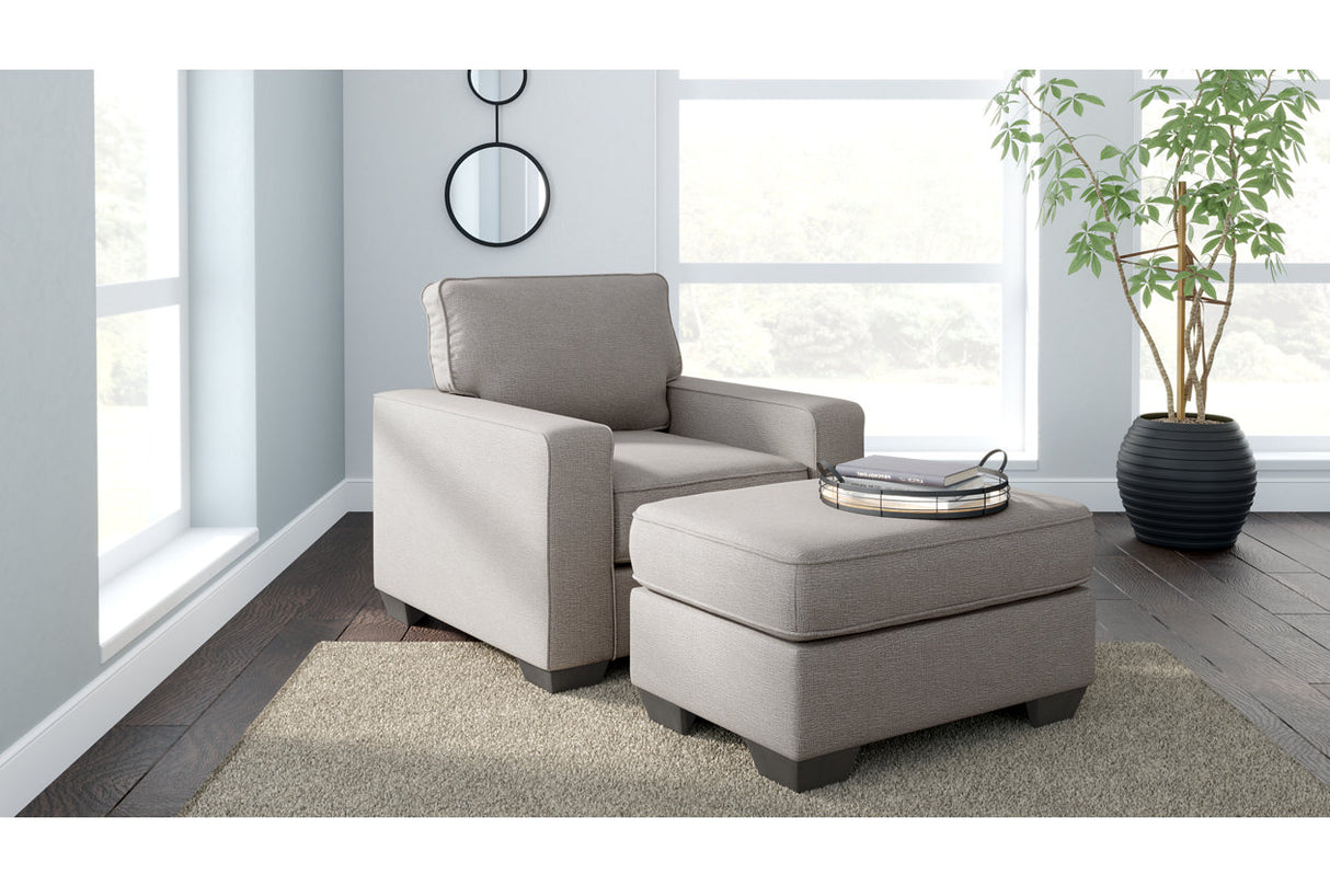 Greaves Stone Chair and Ottoman from Ashley - Luna Furniture