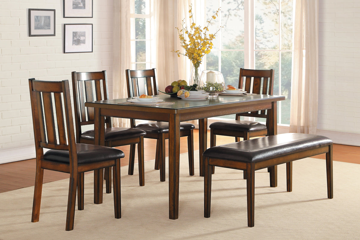 Delmar Burnished Brown 5-Piece Counter Height Set from Homelegance - Luna Furniture