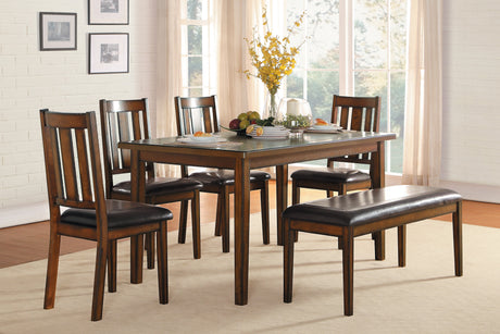 Delmar Burnished Brown 5-Piece Counter Height Set from Homelegance - Luna Furniture