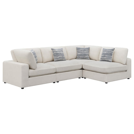 Serene Beige 4-Piece Upholstered Modular Sectional from Coaster - Luna Furniture