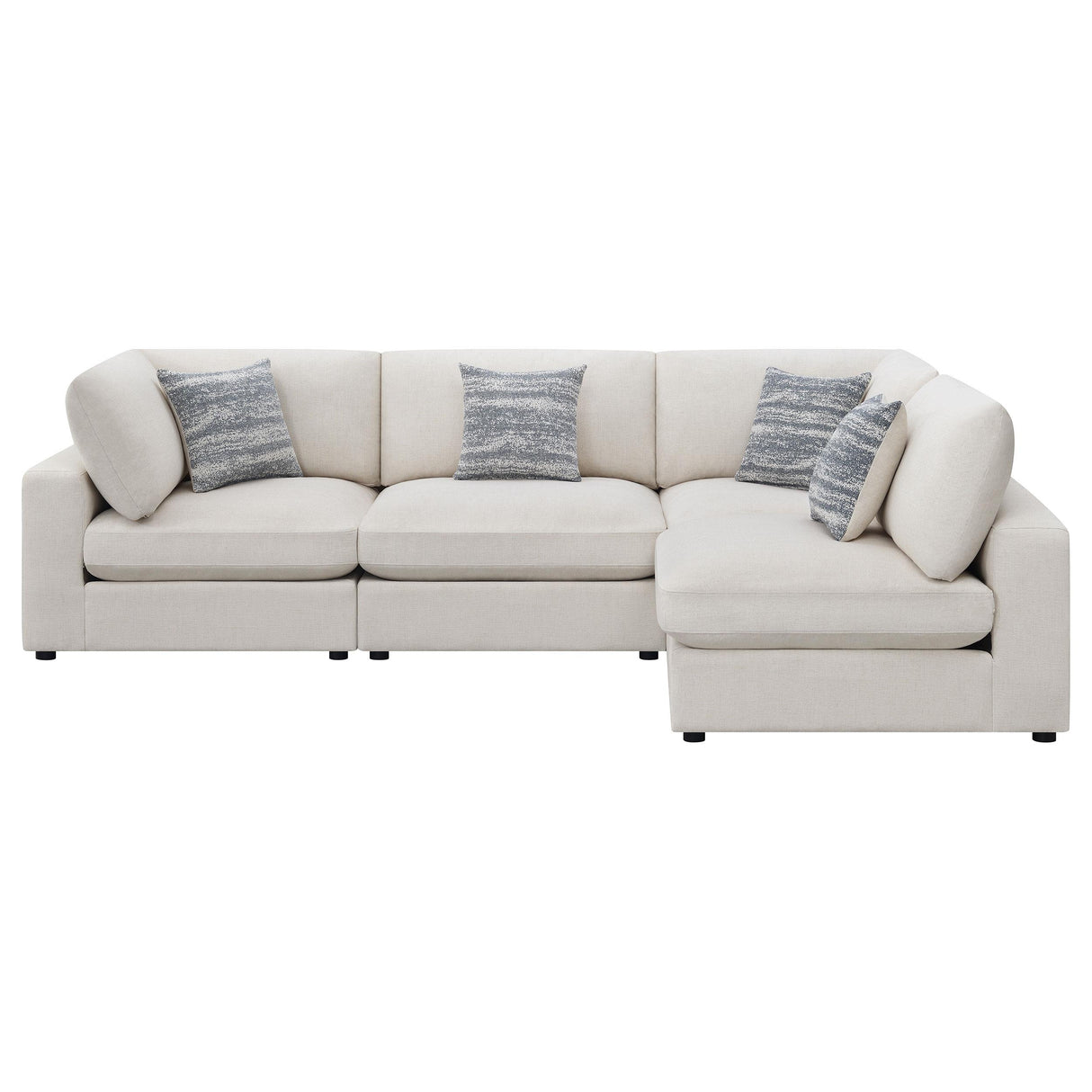Serene Beige 4-Piece Upholstered Modular Sectional from Coaster - Luna Furniture