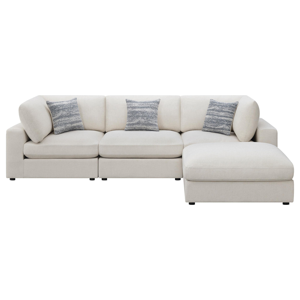 Serene Beige 4-Piece Upholstered Modular Sectional from Coaster - Luna Furniture