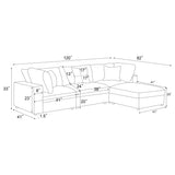 Serene Beige 4-Piece Upholstered Modular Sectional from Coaster - Luna Furniture