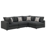 Serene Charcoal Upholstered 4-Piece Modular Sectional from Coaster - Luna Furniture