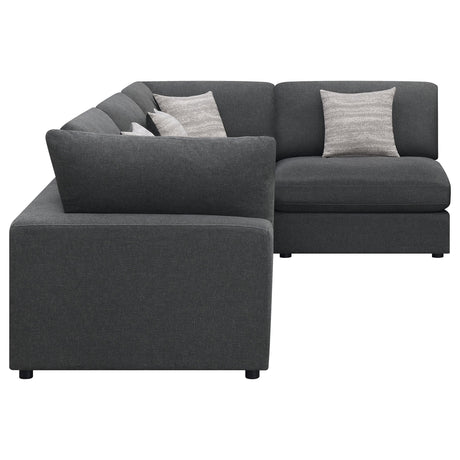 Serene Charcoal Upholstered 4-Piece Modular Sectional from Coaster - Luna Furniture