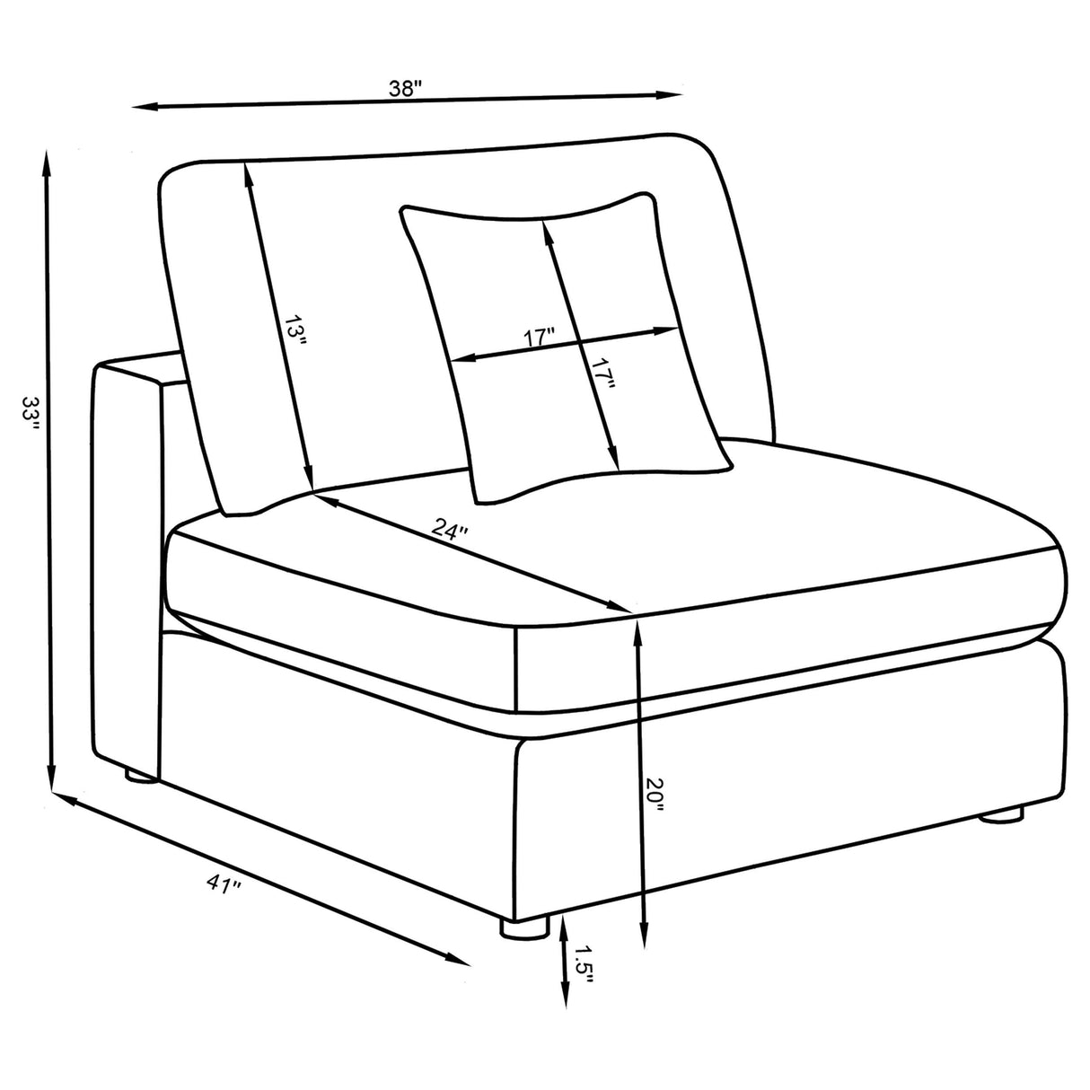 Serene Charcoal Upholstered 4-Piece Modular Sectional from Coaster - Luna Furniture