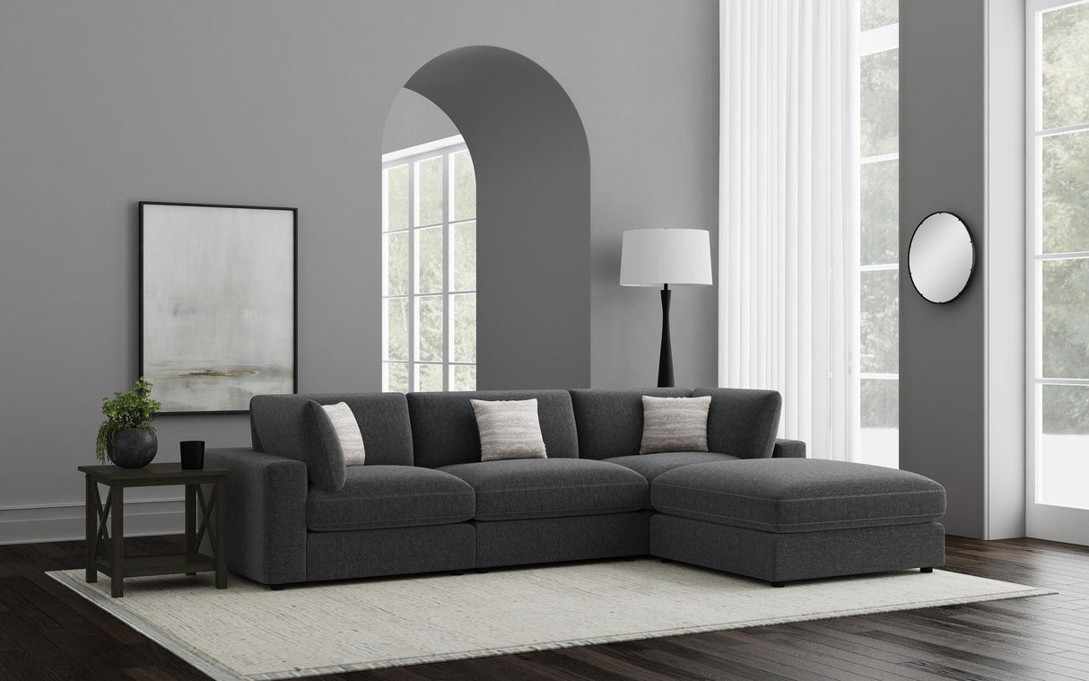 Serene Charcoal Upholstered 4-Piece Modular Sectional from Coaster - Luna Furniture