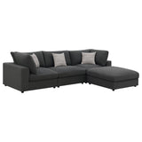 Serene Charcoal Upholstered 4-Piece Modular Sectional from Coaster - Luna Furniture