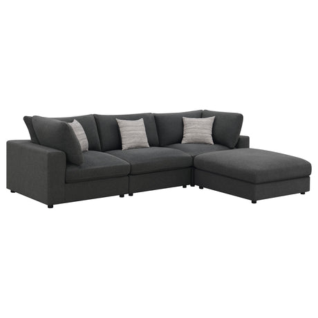 Serene Charcoal Upholstered 4-Piece Modular Sectional from Coaster - Luna Furniture