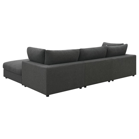Serene Charcoal Upholstered 4-Piece Modular Sectional from Coaster - Luna Furniture